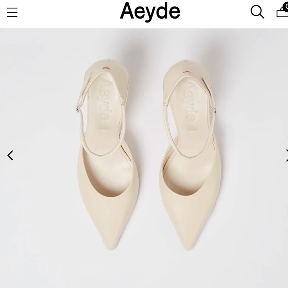 AEYDE Selma cream leather color Pointed Toe Pump (Women) SIZE 37 - Picture 3 of 13